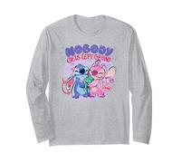 Disney Lilo & Stitch Nobody Gets Left Behing Sketch Logo Maglia a Manica