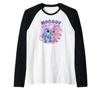 Disney Lilo & Stitch Nobody Gets Left Behing Sketch Logo Maglia con Maniche Raglan