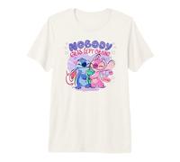 Disney Lilo & Stitch Nobody Gets Left Behing Sketch Logo Maglietta premium