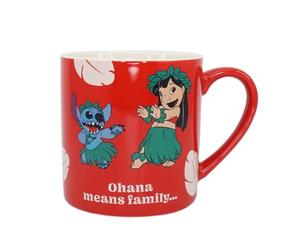 Disney Lilo & Stitch - Ohana - Tazza da ufficio, 325 ml, idea regalo
