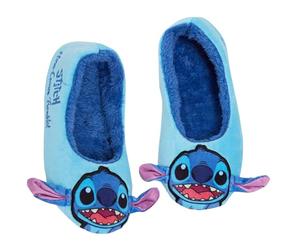 Disney Lilo & Stitch - Pantofole da donna e ragazze, slip-on, con calzini da ballo e pompa, Blu, 37 EU