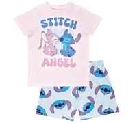 Disney Lilo & Stitch - Pigiama corto personalizzato per ragazze, motivo: angelo, Stitch & Angel Shorty, 7-8 Years
