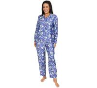 Disney Lilo & Stitch - Pigiama lungo da donna e ragazza, in raso, due pezzi, in raso di seta, Viola, 7-8 Years