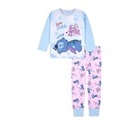 Disney Lilo & Stitch - Pigiama | Pigiama Stitch per ragazze | Regali Stitch per ragazze | Set pigiama in cotone Stitch & Angel | Indumenti notturni per ragazze, merce ufficiale Stitch - 9-10 anni, Blu