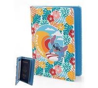 Disney Lilo & Stitch - Porta passaporto da viaggio blu, con licenza ufficiale, Multicolore, classico