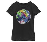 Disney Lilo & Stitch Retro Rainbow Girl's Solid Crew Tee