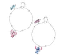 Disney Lilo & Stitch Set 2 Bracciali BFF Stitch e Angel da Condividere | Gioiello Amicizia con Licenza Ufficiale Confezione Regalo
