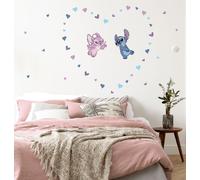Disney Lilo & Stitch Set Adesivi Parete 50x70cm Decal 43 Pezzi Vinile Blu Camera