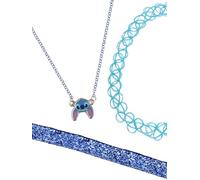Disney Lilo & Stitch - Set di 3 collane girocollo con 1 collana elasticizzata e 2 collane da 30,5 cm + 7,6 cm, licenza ufficiale