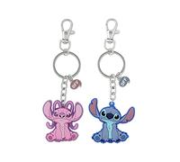 Disney Lilo & Stitch - Set portachiavi BFF rosa e blu, Blu e rosa., Taglia unica