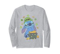 Disney Lilo & Stitch St. Patrick's Day Happy Pot of Gold Maglia a Manica