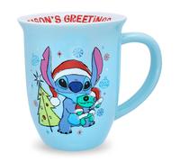 Disney Lilo & Stitch " Stagione Greetings " Ampio Bordo Ceramica Tazza Porta