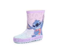 Disney Lilo & Stitch Stivali di Gomma per Ragazze | Stivaletti per Bambini con Stampa Completa del Personaggio Stitch in Viola | Stivali di Gomma Resistenti all'Acqua per Bambini