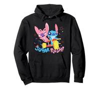 Disney Lilo & Stitch Sugar Rush Angel Stitch Ride Chest Logo Felpa con Cappuccio