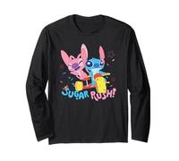 Disney Lilo & Stitch Sugar Rush Angel Stitch Ride Chest Logo Maglia a Manica