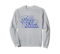 Disney Lilo & Stitch Sun Sea & Stitch Vintage Big Chest Logo Felpa