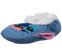 Disney Lilo & Stitch Teddy Fur Pantofola Calzini Donna, Luce blu, Fits Sock Size 9-11 Fits Shoe Size 4-10.5