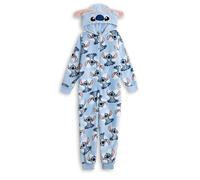 Disney Lilo & Stitch Tutina Blu per Bambine | Pigiama in Pile con Cerniera e Cappuccio con Cuciture 3D a Maniche Lunghe per Andare a Letto e Rilassarsi | Merchandising