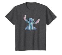 Disney Lilo & Stitch Watercolor Of Stitch Maglietta, Bambini, Grigio Scuro, 4 anni