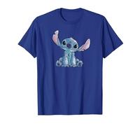 Disney Lilo & Stitch Watercolor Of Stitch Maglietta, Uomo, Blu Reale, M