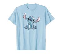 Disney Lilo & Stitch Watercolor Of Stitch Maglietta, Uomo, Celeste, S