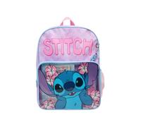 Disney Lilo & Stitch - Zaino per la scuola per ragazze, set con quaderno, adesivi e matite, zaino per la scuola Stitch, set regalo di cancelleria per bambini