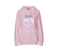 Disney Lilo und Stitch - Felpa con cappuccio, da donna, colore: rosa e blu, taglie dalla S alla L, con cappuccio, per adolescenti