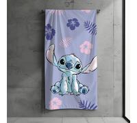 Disney Lilo und Stitch, telo mare, 100% cotone, stitch, bagno, mare, asciugare (viola)
