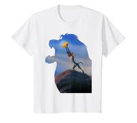 Disney Lion King Rafiki Holding Baby Simba Maglietta, Bambini, Bianco, 12 anni