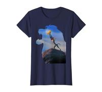 Disney Lion King Rafiki Holding Baby Simba Maglietta, Donna, Navy, M