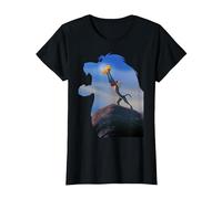 Disney Lion King Rafiki Holding Baby Simba Maglietta, Donna, Nero, M