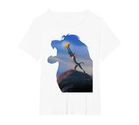 Disney Lion King Rafiki Holding Baby Simba Maglietta, Donna plus-size, Bianco, 4X