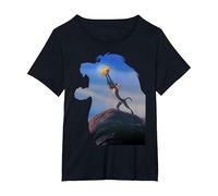 Disney Lion King Rafiki Holding Baby Simba Maglietta, Donna plus-size, Nero, 2X