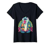 Disney Lion King Rafiki Meditation Maglietta con Collo a V