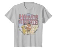 Disney Lion King Retro Hakuna Matata Simba And Friends Maglietta, Bambini, Argento, 12 anni