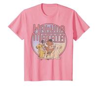 Disney Lion King Retro Hakuna Matata Simba And Friends Maglietta, Bambini, Rosa, 12 anni