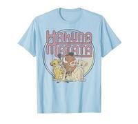 Disney Lion King Retro Hakuna Matata Simba And Friends Maglietta, Uomo, Celeste, L