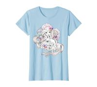 Disney Little Mermaid Ariel Watercolor Floral Shell Maglietta