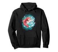 Disney Little Mermaid Ariel Watercolor Twirl Felpa con Cappuccio