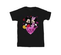 Disney Love Maglietta Topolino e Minnie Mouse Cuori Ragazze (BI54075)