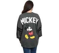 Disney Maglia da Donna Mickey Minnie Mouse a Maniche Lunghe, Carbone, L