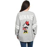 Disney Maglia da Donna Mickey Minnie Mouse a Maniche Lunghe, Grigio Erica, L