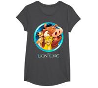 Disney - Maglietta con scritta "Il Re Leone Maglietta, Ragazze, Grigio Scuro, M
