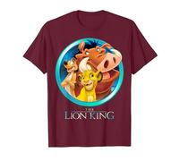 Disney - Maglietta con scritta "Il Re Leone Maglietta, Uomo, Bordeaux, S