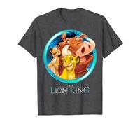 Disney - Maglietta con scritta "Il Re Leone Maglietta, Uomo, Grigio Scuro, L