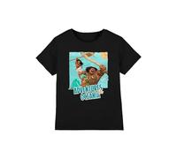 mandarin creative ltd Maui Moana Aventures in Oceania Girls T Shirt, Nero, 7-8 Anni Bambine e Ragazze