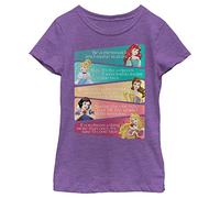 Disney Maglietta da Ragazza Princesses Adjectives Princesses, Viola Bacca, XS