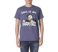 Disney Maglietta da Uomo Donald Duck, Blu Navy, mélange, S