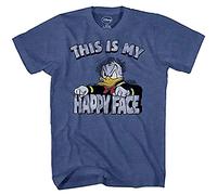 Disney Maglietta da Uomo Donald Duck, Blu Navy, mélange, S