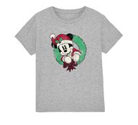 Disney Maglietta Natale Topolino Ghirlanda Vintage Bambini (TV3712)